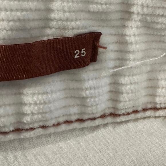 Pilcro by Anthropologie Cream Corduroy Pants Women’s 25 Slim Straight Mid Rise - Picture 4 of 6